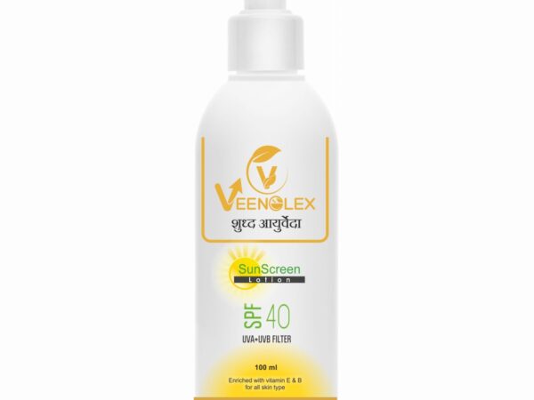 Veenolex SPF 40 Sunscreen Lotion Bottle – Ayurvedic UVA UVB Protection