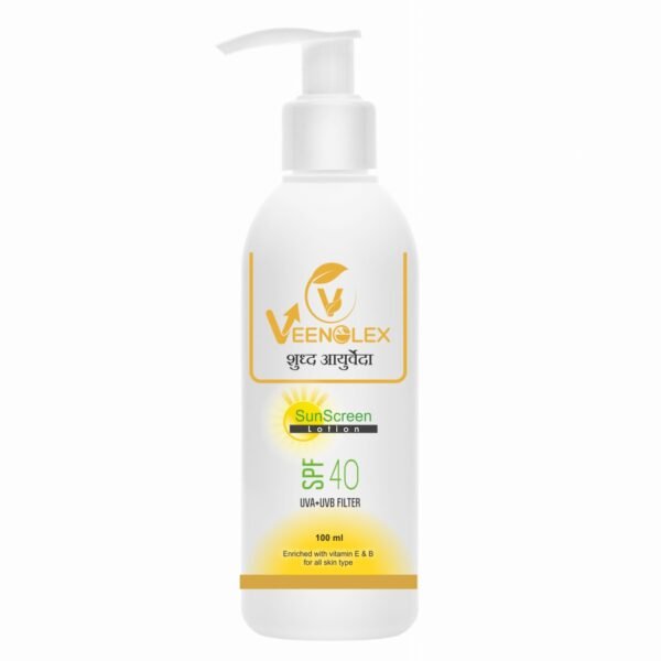 Veenolex SPF 40 Sunscreen Lotion Bottle – Ayurvedic UVA UVB Protection